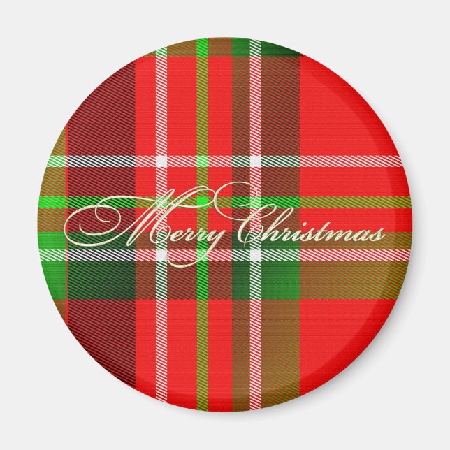 Magnet Tartan de Noël (Devant)