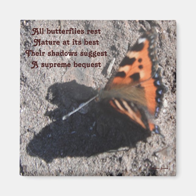 Magnet Tous Les Papillons Repose Poème Par Ladee B (Devant)