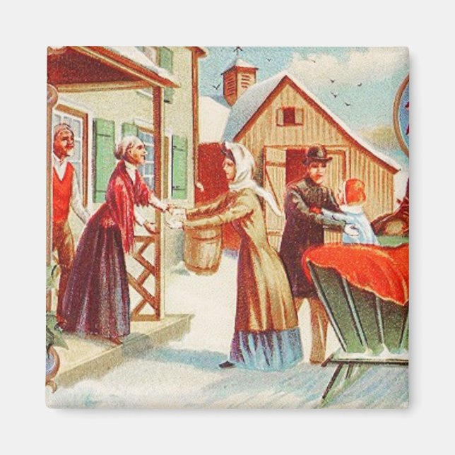 Magnet Vintage de Noël (Devant)