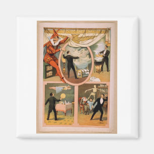 Magnet-Vintage Theater Magieranzeige Magnet