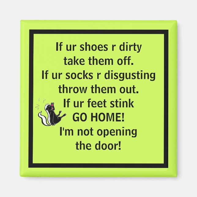 Magnet Visitors Chaussures Hors Chaussettes Des Pi (Devant)