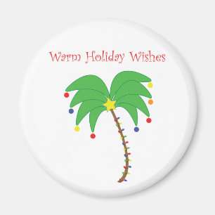 Magnet "Warm Holiday Wishs" Palm Tree