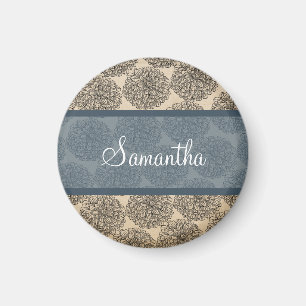 Magnet Zinnia Vintage bleu
