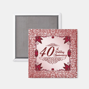 Magnet zum 40. Hochzeitstag