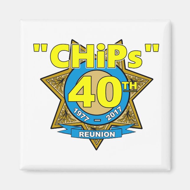 Magnet zum 40. Jahrestag des CHiPs (Vorne)