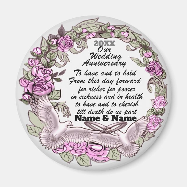 Magnet zum Hochzeitstag (Vorne)