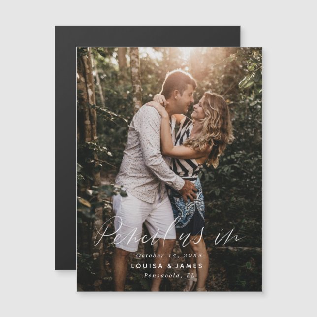 Magnetbleistift in-Fotokarte Magnetkarte (Vorne/Hinten)