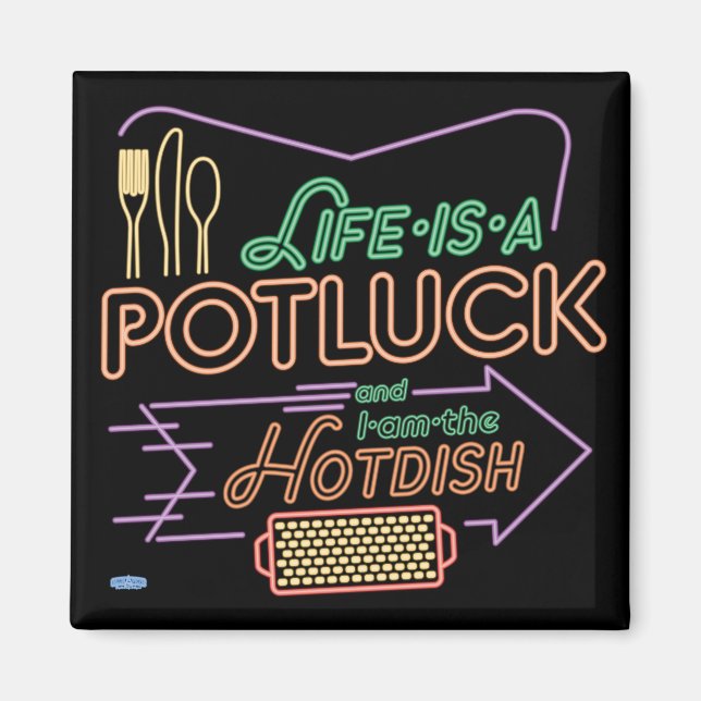 Magnetbotschaften "Potluck Hotdish" Magnet (Vorne)