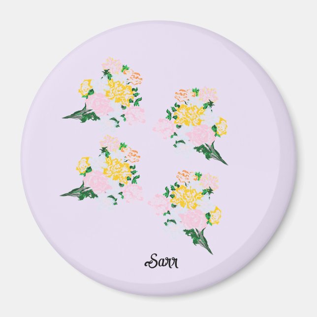 Magnete : Frühlingsblumen  Magnet (Vorne)