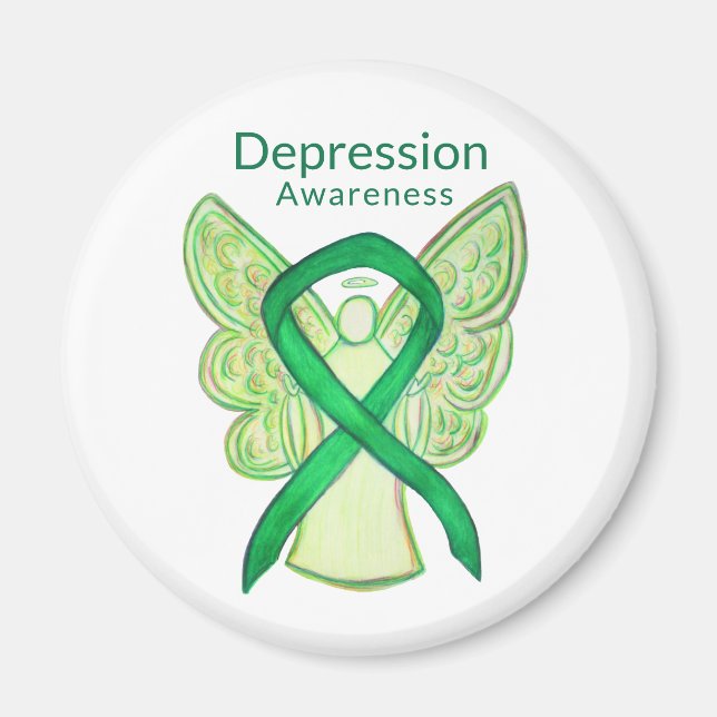 Magnete für den Engel-Engel "Depression Awareness" Magnet (Vorne)