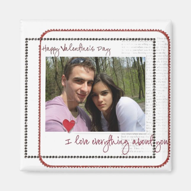 Magnete für Valentinstag Foto Magnet (Vorne)