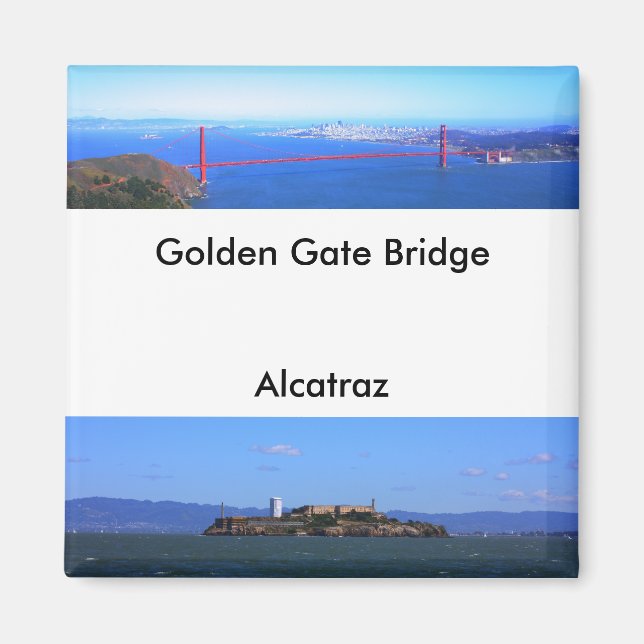 Magnete - Golden Gate Bridge und Alcatraz Magnet (Vorne)