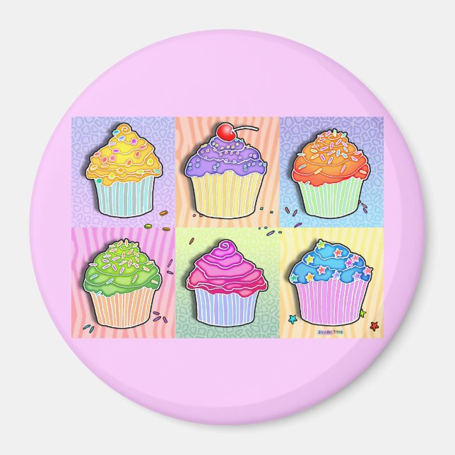 Magnete - Pop Art Cupcakes Magnet (Vorne)