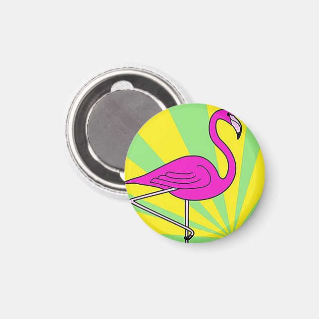 Magnete Rosa Flamingo Magnet (Vorderseite/Rückseite)