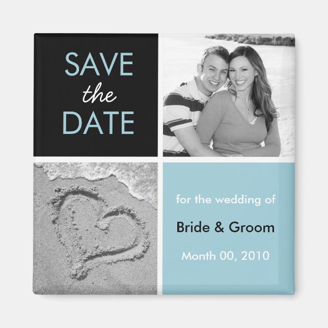 Magnete Save the Date für Fotos Magnet (Vorne)