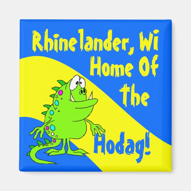 Magnete souvenir Rhinelander Hodag Hodags WI wiss Magnet (Vorne)