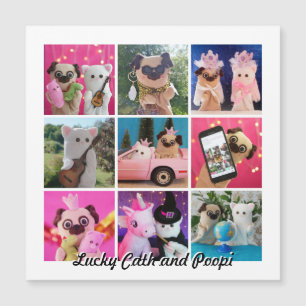 Magnetelegante Personalisierte Foto Collage Card Magnetkarte
