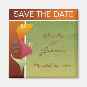 Magneten der Calla-Lilie Save the Date Magnet