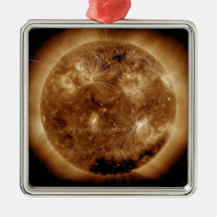 Magnetfeldlinien auf dem Sun 2 Ornament Aus Metall