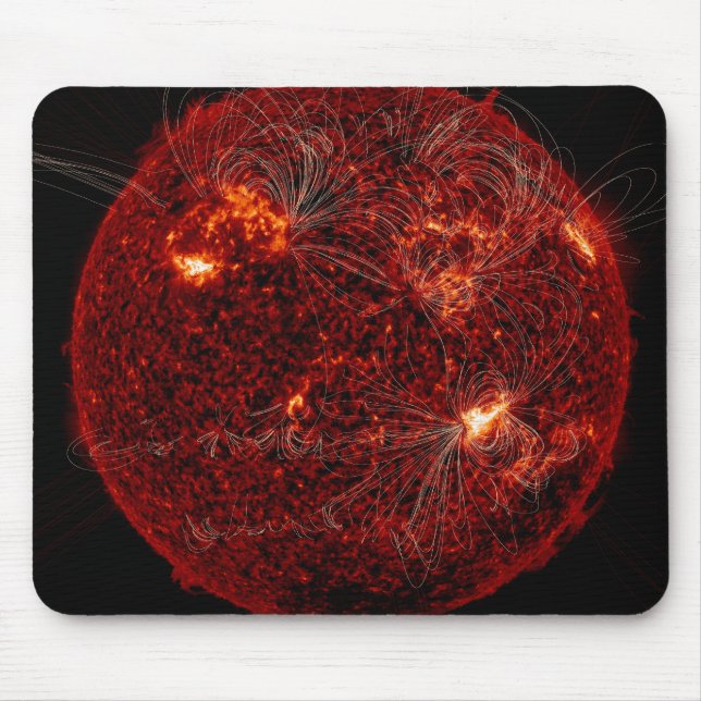 Magnetfeldlinien auf der Sonne 3 Mousepad (Vorne)