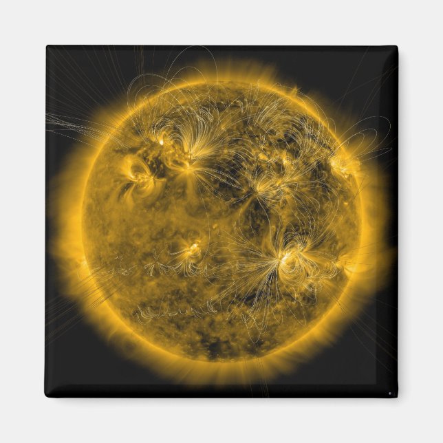 Magnetfeldlinien auf der Sonne Magnet (Vorne)