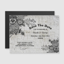 Magnetgraue/schwarze künstlerische Blume Save the 