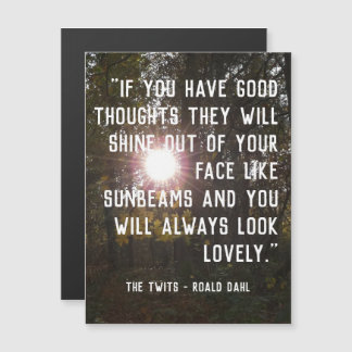 Magnetic Customizable Uplift Quote - Roald Dahl Magnetkarte