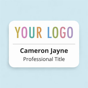 Magnetic Employee name Tag mit Firmenlogo Groß Namensschild