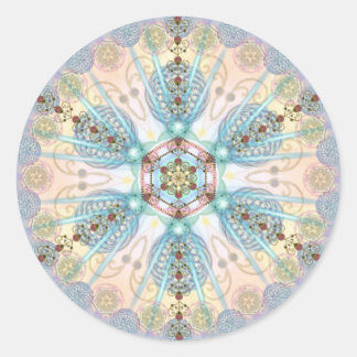 Magnetic Energy Mandala Runder Aufkleber