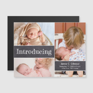 Magnetic Foto Collage Einführung 3. Baby Magneteinladung