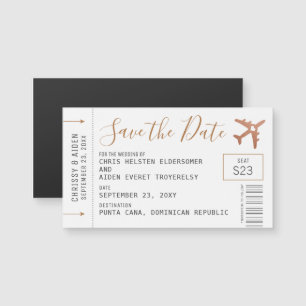 Magnetic Mini Boarding Pass Kupfer Magnetkarte