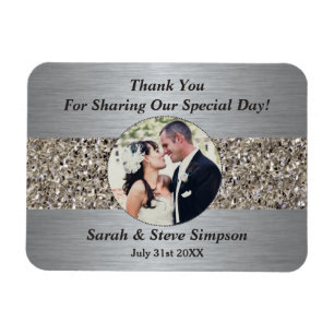 Magnetic Wedding Foto Danke Memento Magnet