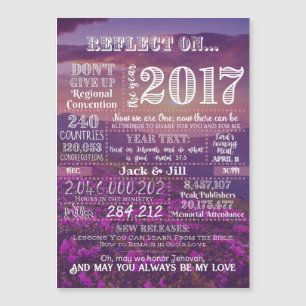 Magnétique 2017 Anniversaire théocratique 5" x 7" Carte magné