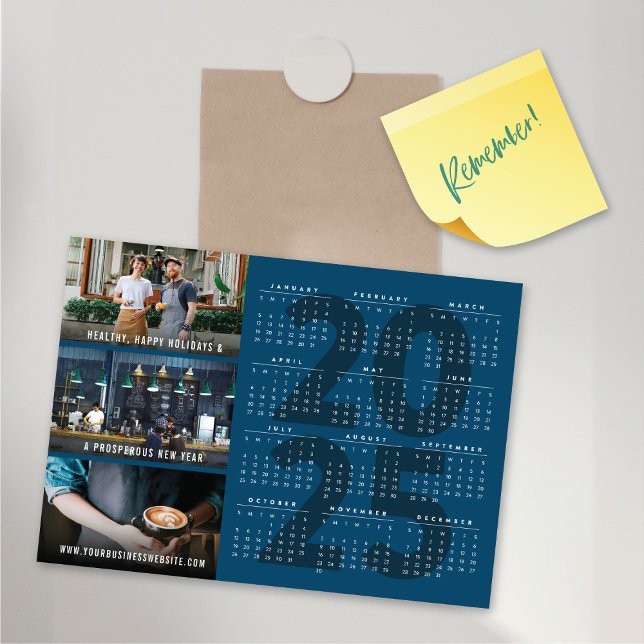 Magnétique 2025 Calendrier Fête Nouvel An Carte photo magnéti (2025 Calendar Holiday New Year Magnetic Photo Card @ fat_fa_tin)