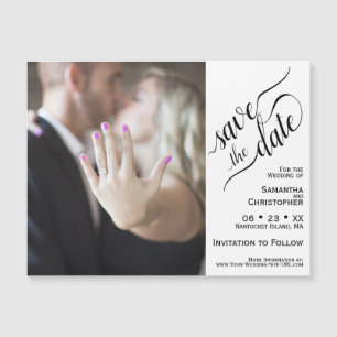 Magnétique 2 Volet photo mariage Enregistrer la date Carte ma