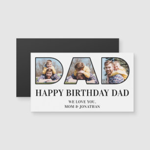Magnétique 3 Collage photo Joyeux Anniversaire Papa Carte mag