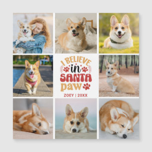Magnétique 8 Collage De Photo Croire En Père Noël Paw Carte M