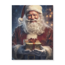Aimant de carte de Noël du Père Noël