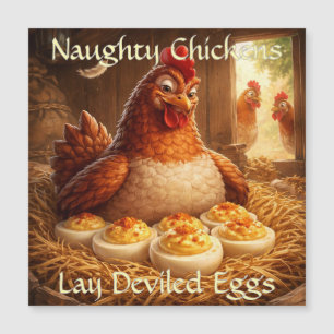 Magnétique Aimants de carte de poulets vilains pondent des œu