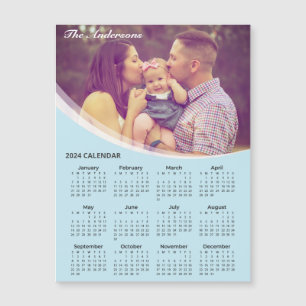 Magnétique Ajouter Votre Propre Calendrier Photo 2024   Carte