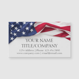 Magnétique American Flag Nom de la société Carte de visite ma