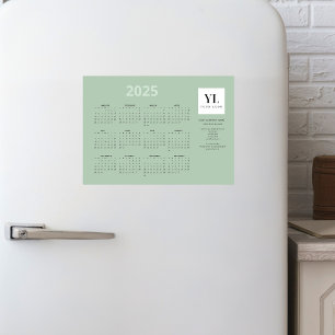 Magnétique Annuel 2025 Calendrier Business Logo Carte magnéti