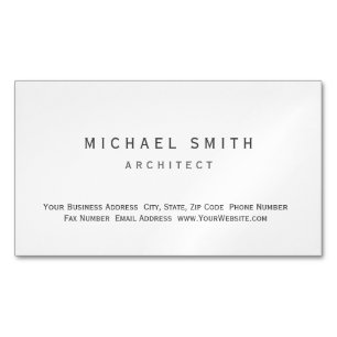 Magnétique Architecte Moderne Simple Carte de visite minimal