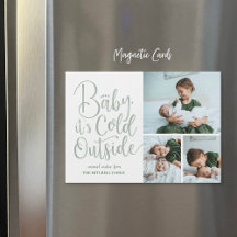 Bébé Il fait froid dehors Carte photo de vacances 