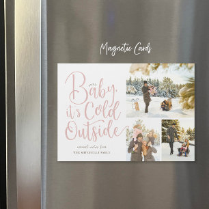 Magnétique Bébé Il fait froid dehors Carte photo de vacances 