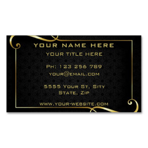 Magnétique Black Gold votre propre Carte de visite de design