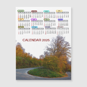 Magnétique Bonne nouvelle année 2025 calendrier Carte magnéti