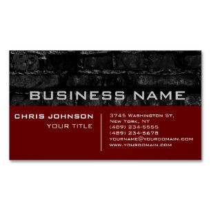 Magnétique Brick Wall Rouge Carte de visite contemporain