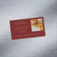 Burgers et carte de visite de barbecue