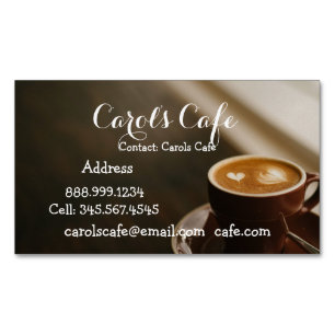 Magnétique Café Café sur mesure Café Café Carte de visite